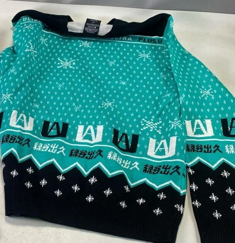 Hero Anime Deku Ugly Christmas Sweater Size L
