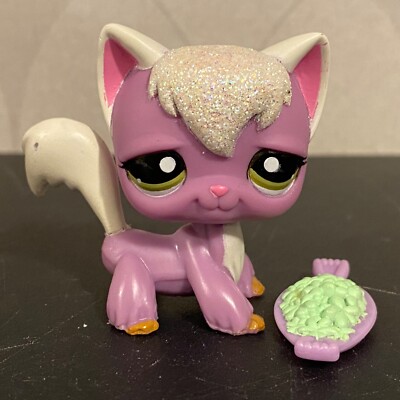 Littlest Pet Shop #1047 Chat Angora – Long Hair – Hasbro LPS Original – Figurine