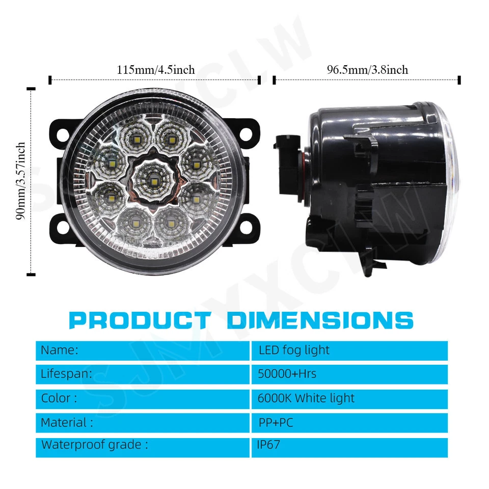 Par de luces antiniebla blancas LED para parachoques delantero Nissan Frontier 2005-2019 Foto 2 de 4