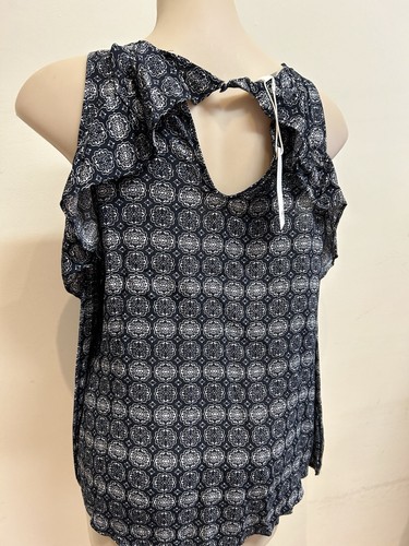 SEED HERITAGE Boho Mandala Long Sleeve Cold Shoulder Top Blouse Size 10 New - Picture 2 of 20
