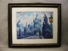 Vintage European Landscape Painting, Original Framed Urban Aleksey Artamonov