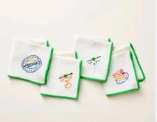 Kate Spade New York x Target, multi,4ct Embroidered Icon Cloth Cocktail Napkins