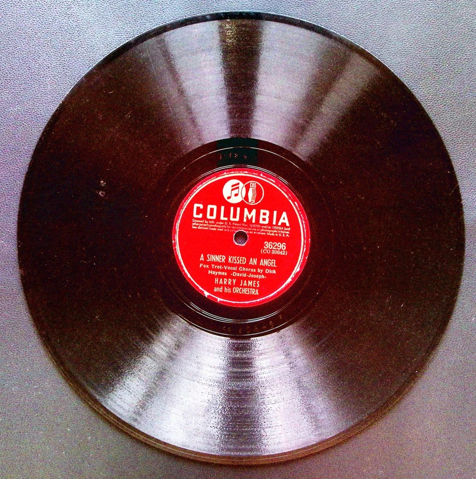 HARRY JAMES AND HIS ORCHESTRA A SINNER KISSED AN ANGEL/YOU MADE ME ...78 RPM 786 Foto 2 de 3