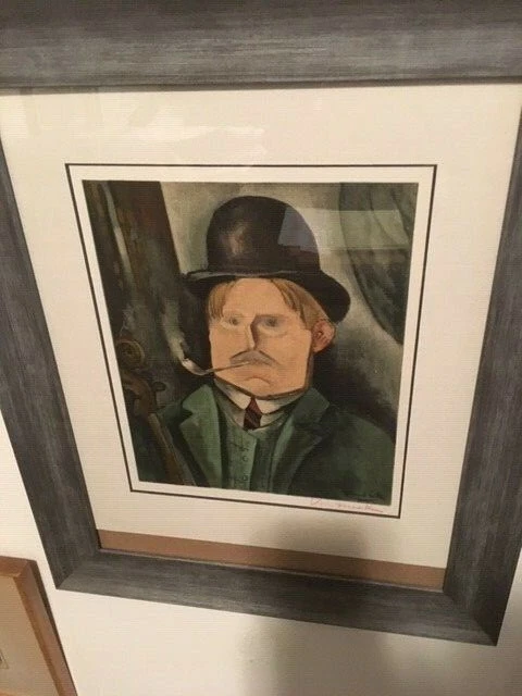 Maurice De Vlaminck signed"Autoportrait a la Pipe" lithograph - image 3 of 4