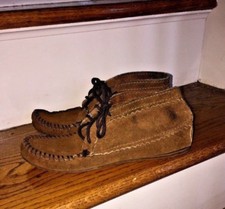 MINNETONKA MOCCASINS GENUINE LEATHER Indian GRANNY ANKLE BOOTS WOMENS Size 6.5
