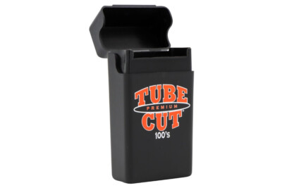 tube cut cigarette case Gambler Tube Cut Strong Box Cigarette Case - 100mm Long's 100's Size (1  Box)