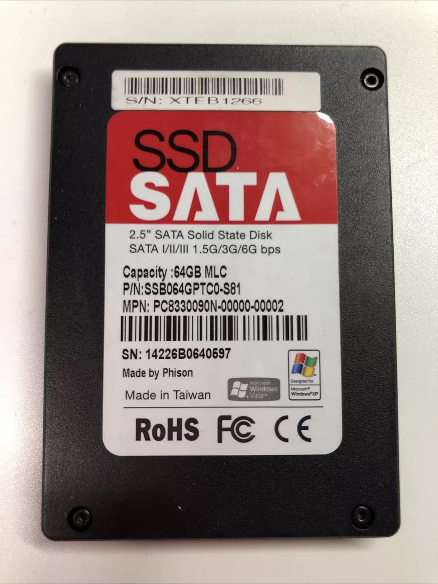 Phison 64GB MLC SSD SATA SSB064GPTC0 S81 ships from USA