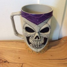 Taza de plástico calavera esqueleto feo taza de Halloween huesos excavadora tumba mermelada de monstruos