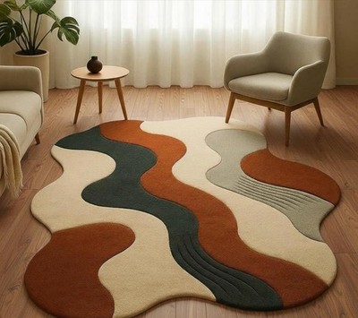 Handmade Rug | Irregular Rug | Wool Rugs | Living Room Rug | Tufted A378