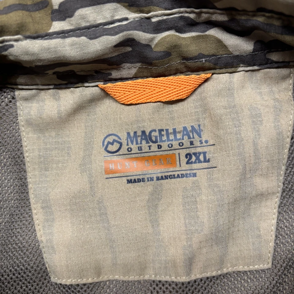 Magellan Shirt Mens XXL Brown Camo Short Sleeve Button Up Vent Fishing Outdoors - Image 4 of 4