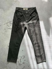Moschino Vintage Luxury Jeans Denim Art Logo Gray Size: 28