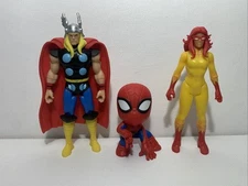 Marvel Legends Retro Lot Thor Firestar Spider Man 3.75 Funko Universe Bobble
