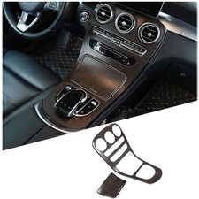 Produktbild - 2pcs Eiche Holz Korn Zentrum Konsole Panel Trim für Benz GLC/C-Klasse 2015-2018