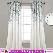 Weeping Flower Light Filtering Window Curtain Set Room Darkening Panels 2 Pack