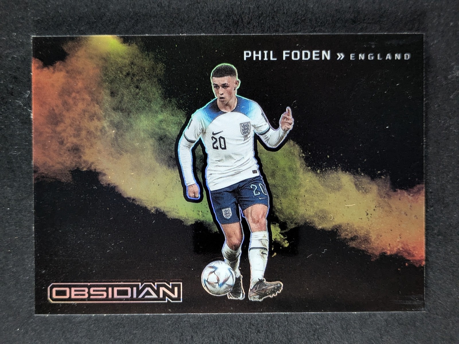 2022-23 Panini Obsidian PHIL FODEN Black Colorblast SSP England #4