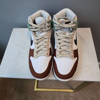 Nike Dunk High Next Nature Toasty White Brown Green Size 9.5 Women's Pre-Owned