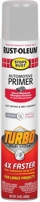 Spray imprimacion automotriz 393379 stops rust 24oz color gris claro mate  