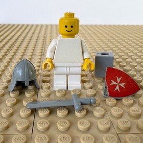 LEGO Castle, Classic: White Knight, SHIELD, cas084a, 375, YELLOW CASTLE, 1978