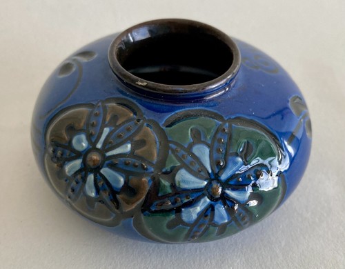 Brannam Kunstkeramik blau Tintenfass