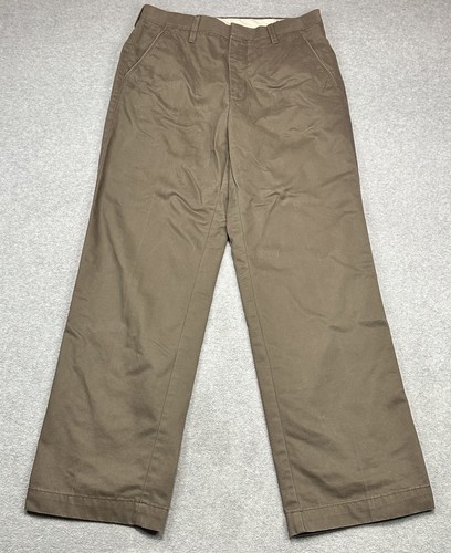 Haggar Life Khaki Pants Mens 32x30 Grey Twilled Cloth Straight Leg Daily Pant
