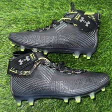 Under Armour UA Men's Highlight MC Football Cleats Black Jet Gray Size 9.5 NEW