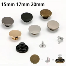 15/17/20mm Jeans Buttons Metal Buttons Snap Fastener Hammer On Jeans Replacement