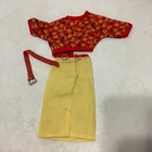 Vintage Homemade Barbie Clone Outfit Clothes Shirt & Skirt