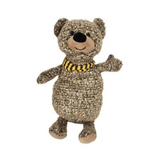 Gund Bearville Brown Boucle Teddy Bear Striped Scarf Weighted Plush 4040219 12in