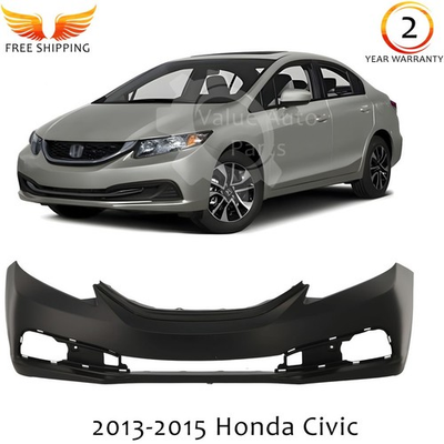 #ad #ad Front Bumper Cover Primed Plastic For 2013 2015 Honda Civic $179.00