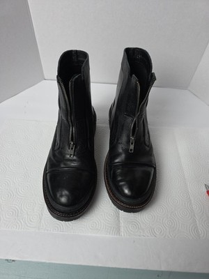 VINTAGE FOUNDRY COMPANY, BLACK BOOT STYLE SHOE ZIPPERED SIZE 9.5 US ASPEN MODEL