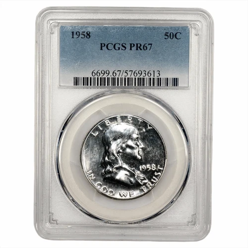 1958 Franklin Half Dollar 50C PCGS PR 67