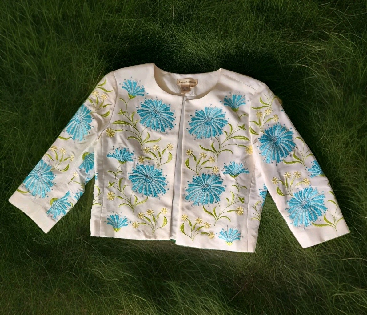 Patrick Christopher Spring Jacket SZ 10 Petite Wh… - image 1