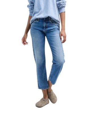 R13 Romeo Damen Jeans 26 Hutton Blau Schnurrhaare Neu Gekürzt Knöchel SS26