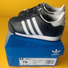 ADIDAS Originals Samoa I FW3672 Black, White Sneakers Shoes Size 7 Kids New