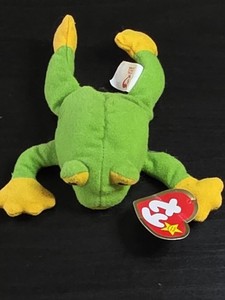 Ty Teenie Beanie Babies Frog Plush Retired 1998 Vintage MPN 4188