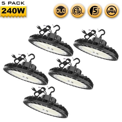 5X 240W LED High Bay Light Industrial Warehouse Commercial Ceiling Lamp 33600lm