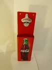 Vintage Coca-Cola Wall Mount Bottle Opener/Cap Catcher 17 INCH  #T12
