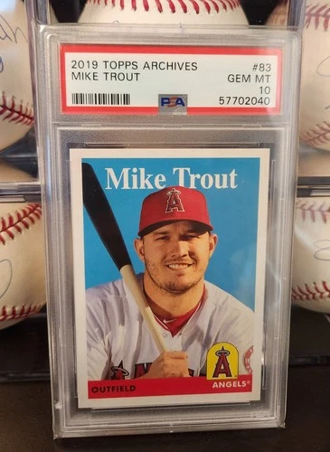 Mike Trout 2019 Topps Archives #83 Gem Mint PSA 10 HOF Pop 162