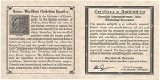 ROME: FIRST CHRISTIAN EMPIRE Bronze Coin Dyna...