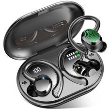 Wireless Earbuds Sport, Bluetooth 5.4 Headphones 3D Bass Hi-Fi Stereo Over Ea...