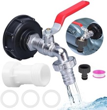 IBC Tank Zubehör Auslaufhahn Wasserfass Adapter Regenwassertank Messing 1000l