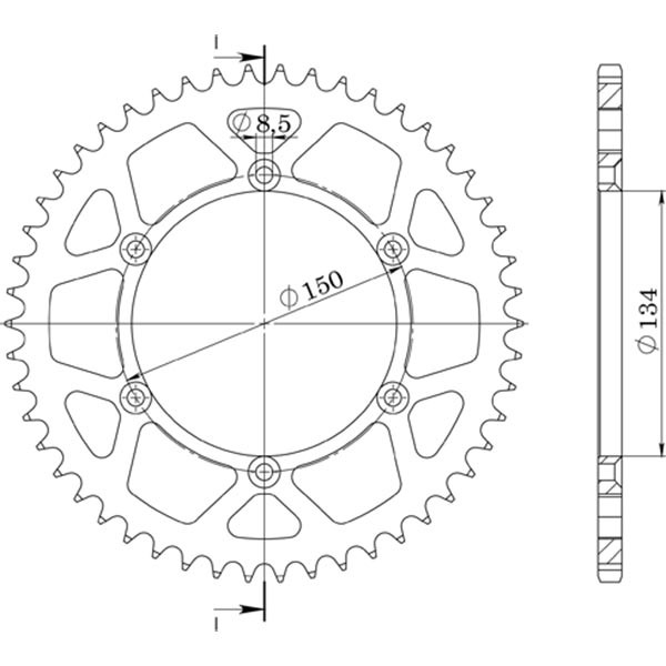 Zahnrad Aluminium P520 - Z47 (DIS.17206) Kawasaki 125 KX 85/85-image