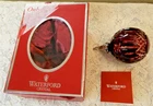 Vintage Waterford Ruby Cased Crystal Ball Ornament #3 w/Box - Nice!