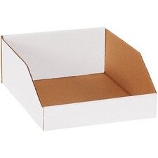 PBINMT1012 Open Top Bin Boxes, 10" x 12" x 4 1/2", Oyster White Pack of 25 