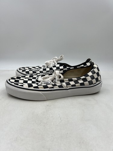 Vans Authentic Shoes Mens Size 9 Black White Checkerboard Low Top Classic Skate - Picture 2 of 12