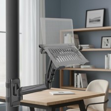 CLMLTP1016 Ergonomic Laptop Mount for Poles | Fits Devices Up to 19" | 360° R...