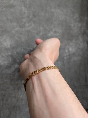 Vintage Givenchy G-Logo Double Chain Gold-Plated Bracelet | eBay