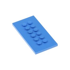 1x Lego Bau Platte 4x8 blau Noppen in Mitte Eisenbahn Zug 4555 4549 657623 6576