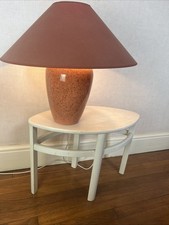 Retro Vintage Glossy Terracotta Style,  Ceramic Orange Baluster Lamp