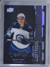 2018-19 SPx UD Black Lustrous Rookies 2019-20 Update Sami Niku #LR-SN Auto y1g